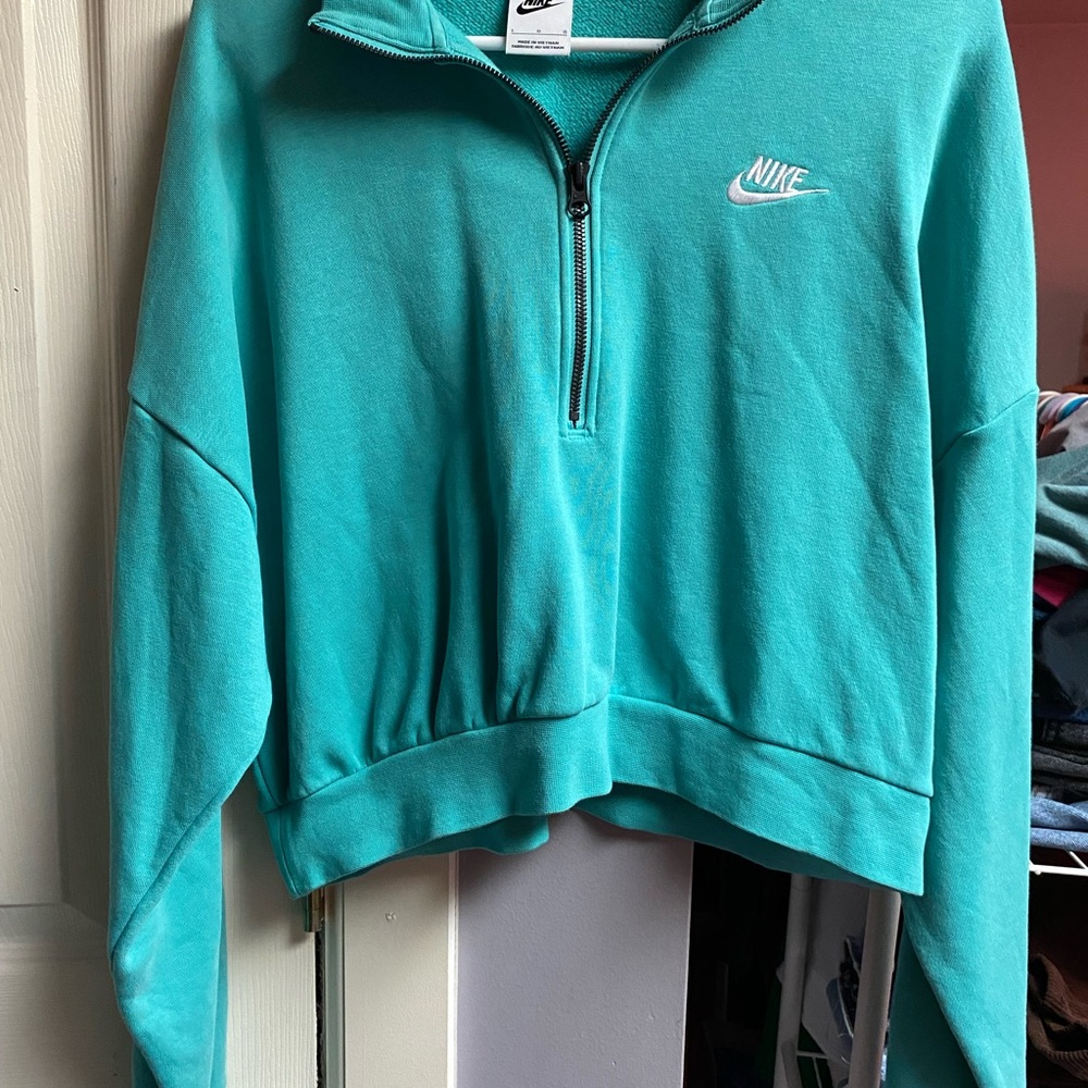 Nike Turquoise Half-Zip Pullover